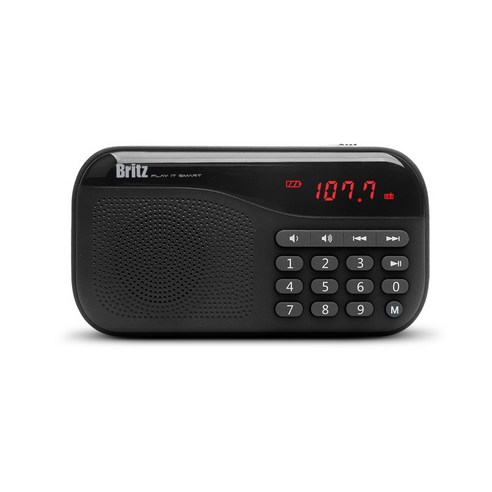 브리츠 휴대용 효도 라디오 MP3 블루투스 스피커, BA-PR1 PLUS, 블랙