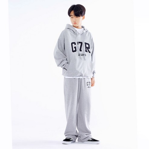 고스트리퍼블릭 아동용 G7R 아치드 오버핏 후드티 쭈리 트레이닝 상하의 세트 JTS-J47537
