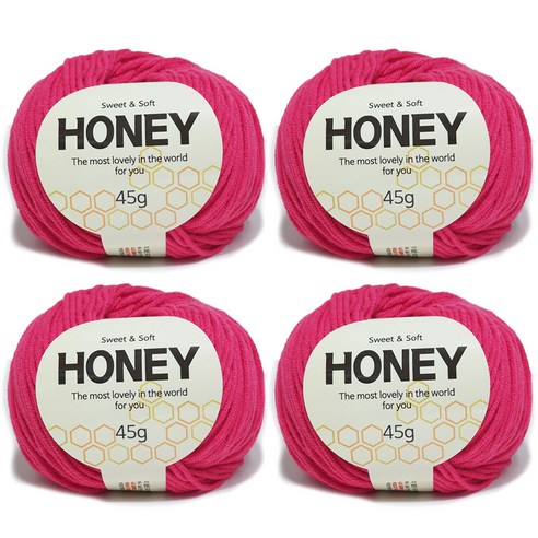 니뜨 허니 뜨개실 45g x 4p, 135 핫핑크