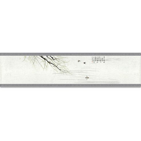 빈테리어 전통 수묵화 테이블 러너, TYPE 06, 32 x 230 cm