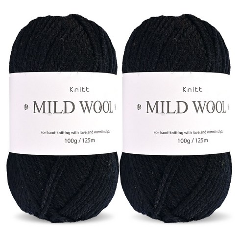니뜨 마일드울 100g, 29 블랙, 2개