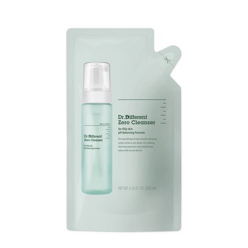 닥터디퍼런트 제로클렌저 리필 지성, 200ml, 1개