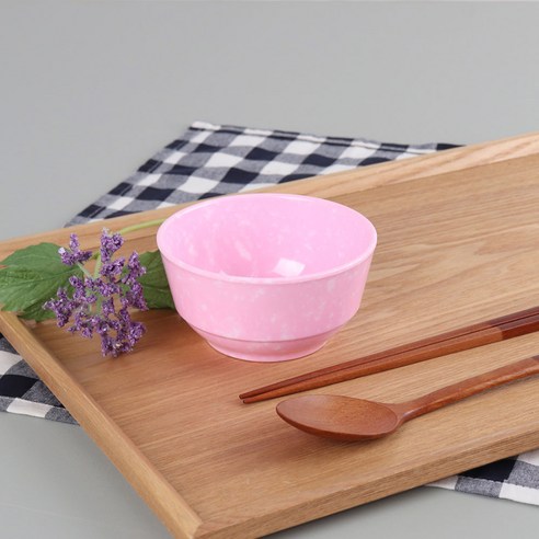 레트로 분식그릇 떡볶이 핑크팝 중식공기 1호, 핑크, 10개