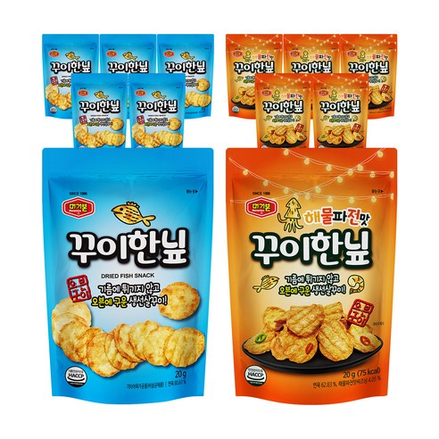 머거본 꾸이한닢 20g x 6p + 해물파전맛 꾸이한닢 20g x 6p 세트, 1세트