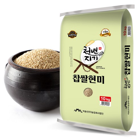 천년지기 2022년 찹쌀현미, 10kg, 1개