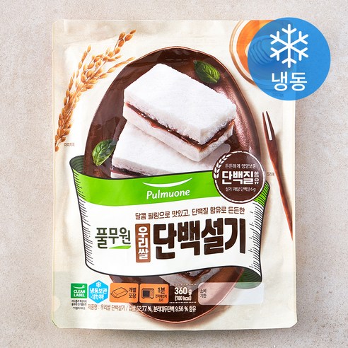 풀무원 우리쌀 단백설기 (냉동), 60g, 6개입, 1개
