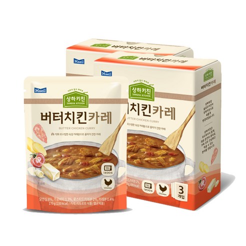 매일유업 상하키친 버터치킨카레 3p, 510g, 6개