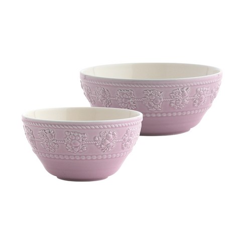 웨지우드 페스티비티 공기대접 2종 세트, 핑크, 밥공기 지름 11cm + 국그릇 지름 14cm, 1세트