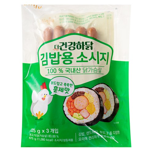 더건강하닭 닭가슴살 김밥용 소시지