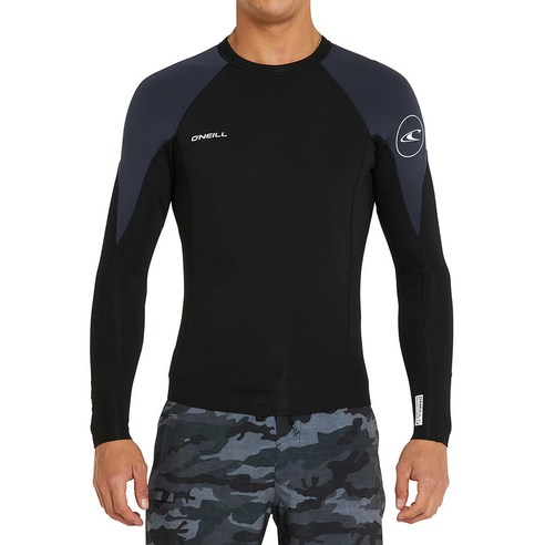 오닐 남성용 리액터2 LS 크루 1.5mm 웻슈트 5080, 하1(블랙 + 건메탈) 스쿠버슈트