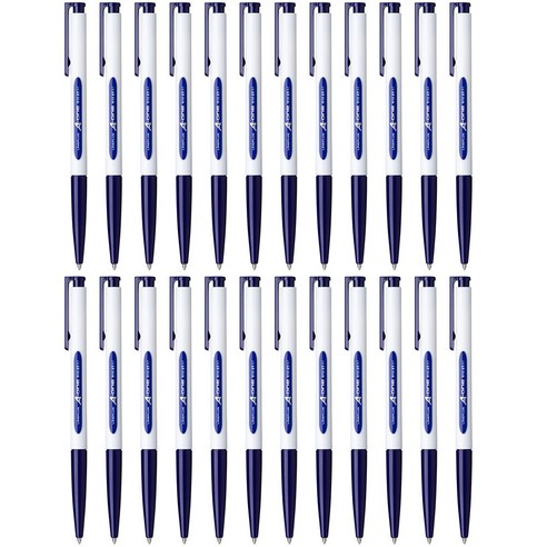 라인플러스 에이원 볼펜 0.7mm 12p, 청색, 2개
