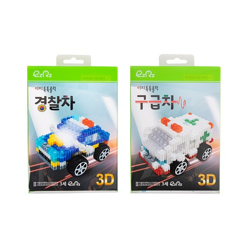 이지피아 이지툭툭블럭 교통 2종, 경찰차, 구급차