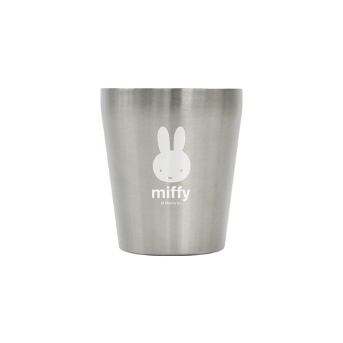 키친유 유아용 미피 스텐 304 이중컵, 실버, 1개, 250ml