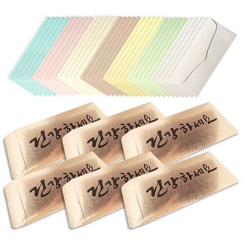 러블리파스텔 용돈 봉투 7종 x 5p + 골드 용돈 봉투 6p 세트, 건강, 1세트