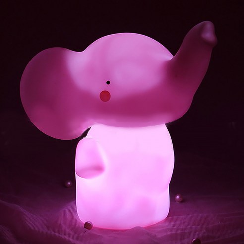 귀여운 코끼리 감성 무드등, 핑크