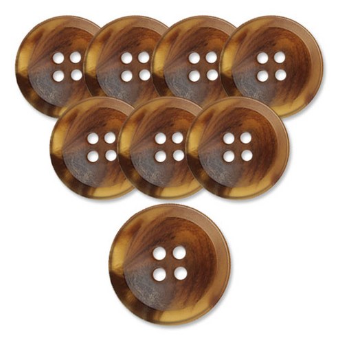 동대문단추왕 무광 코트 가디건 브라운 단추 23mm, 호각LBR, 8개