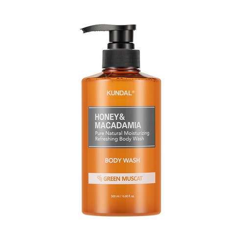 쿤달 허니 앤 마카다미아 퓨어 바디워시 그린머스캣향, 500ml, 1개