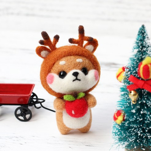아트조이 DIY 양모펠트 키트, 1세트, 루돌프시바
