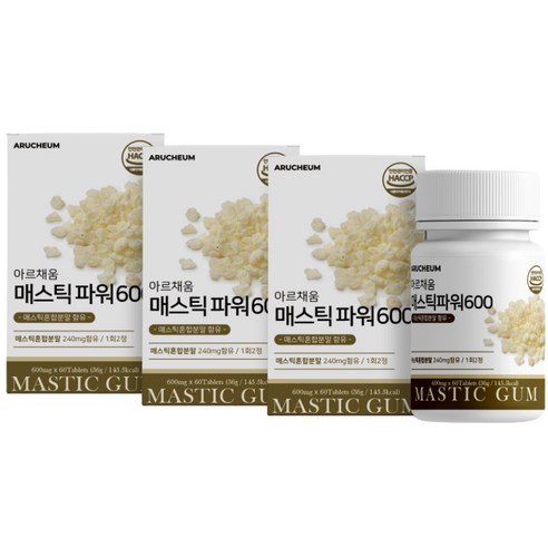 아르채움 매스틱 파워 600 36g, 3개, 60정