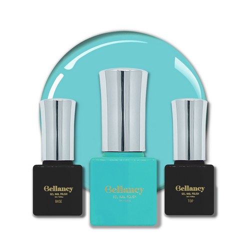 벨랑시 원스텝 젤네일 5ml + 젤네일 베이스 5ml + 젤네일 탑 5ml 세트, SN 24 블루 그린(젤네일), 1세트