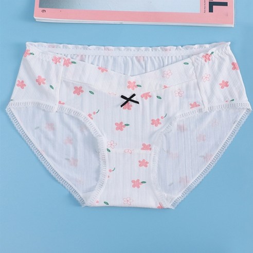 에어 귀여운 썸머 패턴 화이트 임부 팬티