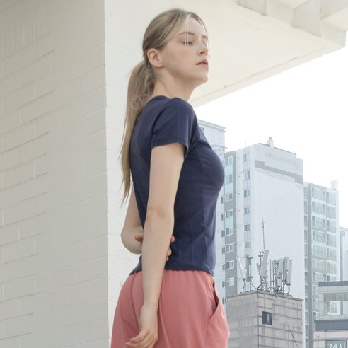 瑜伽服 女式 瑜伽 T卹 上衣 運動用品 瑜伽服 普拉提運動服 女式T卹
