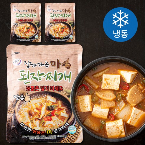 시집가는농산 장가가는 마 된장 찌개 2~3인분 (냉동), 380g, 3팩