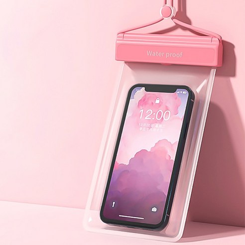 스테디얼 고급형 터치 스크린 핸드폰 방수팩, 핑크, 1개