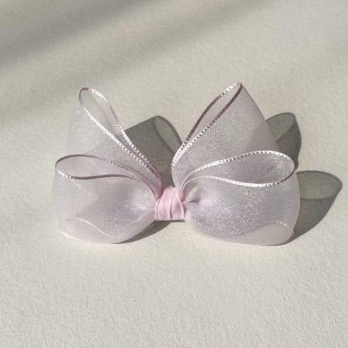 그루밍독 반려동물 러블리 리본 날개 헤어핀, 망사날개 핑크, 1개, 11 x 6 cm