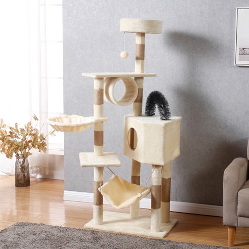 칠시 대형 직조 캣타워, 그레이, 1개