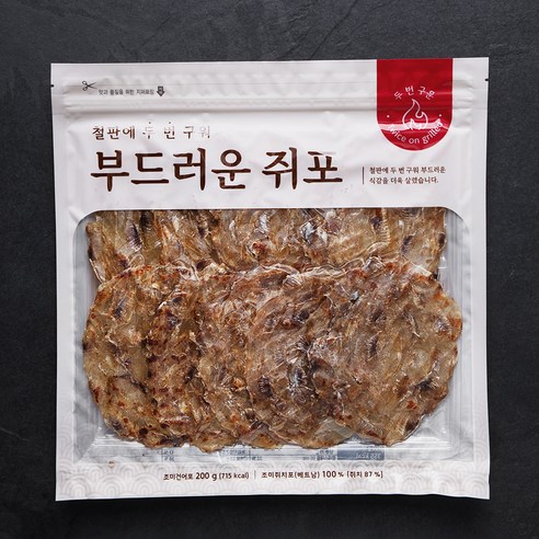 선홍수산식품 철판에 두번 구워 부드러운 쥐포, 200g, 1개 건어물