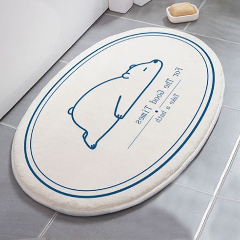 알럽홈 미끄럼방지 애니멀 두꺼운 쿠션 발매트, 곰