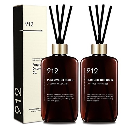 912 퍼퓸 디퓨저 블랙베리 2p + 리드스틱 8p, 베리향, 250ml, 1세트
