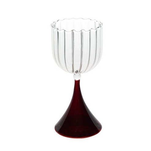 마시피렌체 제이은 레트로 주름 와인잔, 1개, 280ml