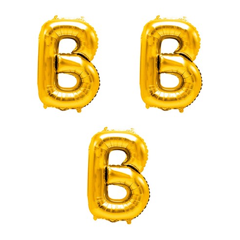 알파벳 풍선 대 B, 골드, 3개