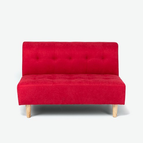 에보니아 112 2인용 소파의자 패브릭, 레드