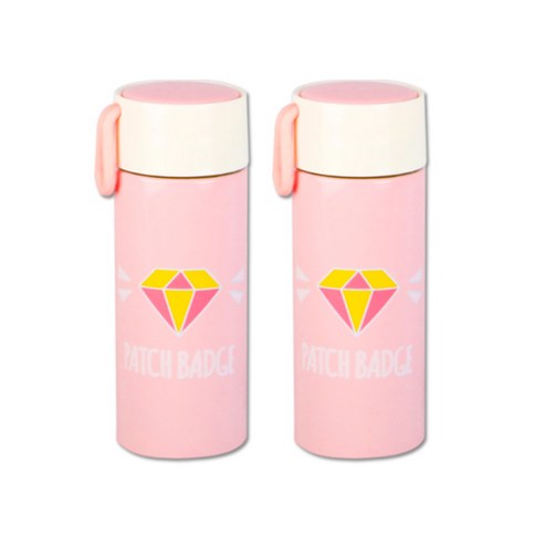 마이닝 파스텔 미니 스텐 보온보냉 텀블러 2p, 핑크, 260ml