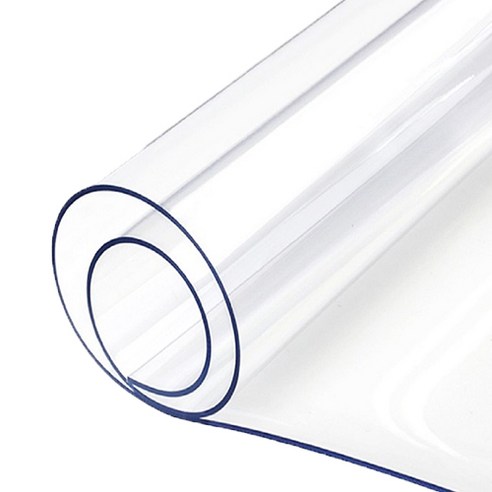 예피아 PVC 라운드 테이블매트, 투명, 40cm x 110cm x 2mm