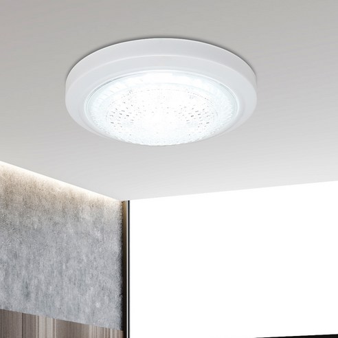 원하 코콤 LED 원형 직부등 15W, 1개, 화이트 + 주광색