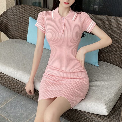 묘먀미 슬림핏 카라넥 테니스룩 미니 원피스 MMM457 테니스원피스 묘먀미 슬림핏 카라넥 테니스룩 미니 원피스 MMM457 테니스원피스