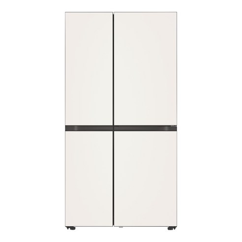 LG전자 디오스 오브제컬렉션 빌트인타입 매직스페이스 양문형 냉장고 글라스 652L 방문설치, 베이지, S634BB35Q