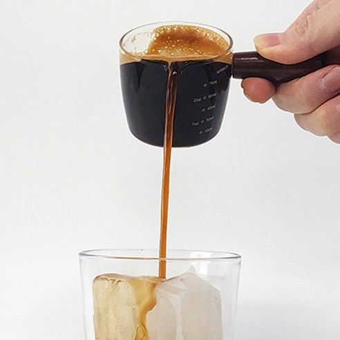 카페리아 자단나무 손잡이 계량 눈금 샷글라스: 완벽한 커피와 칵테일 즐거움을 위한 필수품