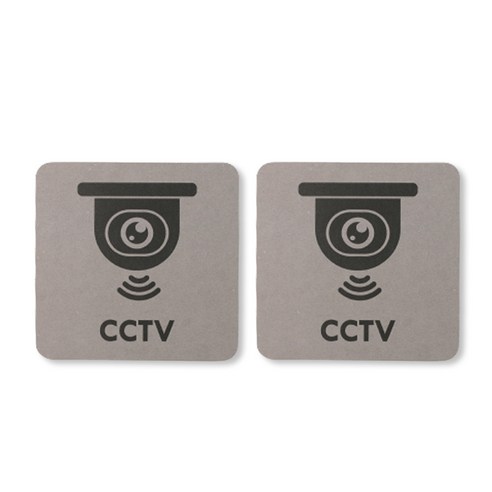 해피툴 인테리어 부착형 안내 표지판 2p, 1세트, CCTV 촬영중