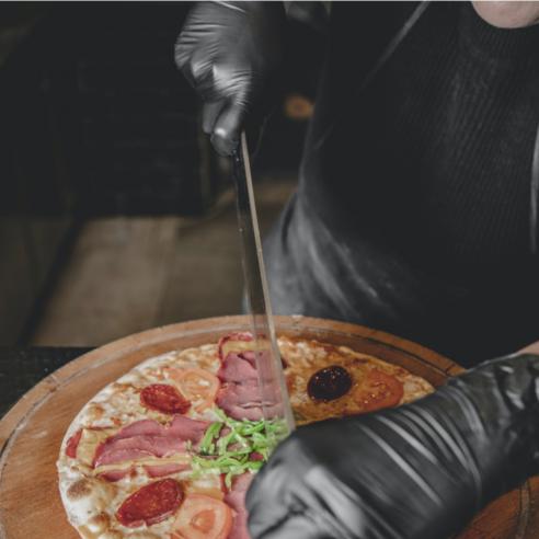 안전하고 위생적인 조리와 다양한 작업에 필수적인 브릭글로 니트릴장갑