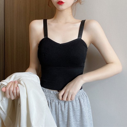 여성용 바디보 베이직 슬림 넓은 끈 나시