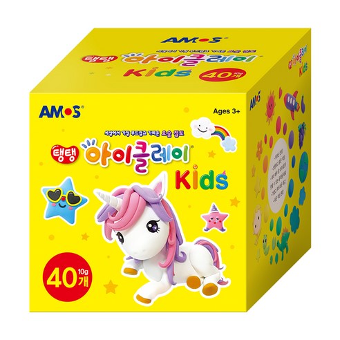 아모스 아이클레이 키즈 3 유아용 클레이 40p, 혼합색상, 400g, 1개 
DIY