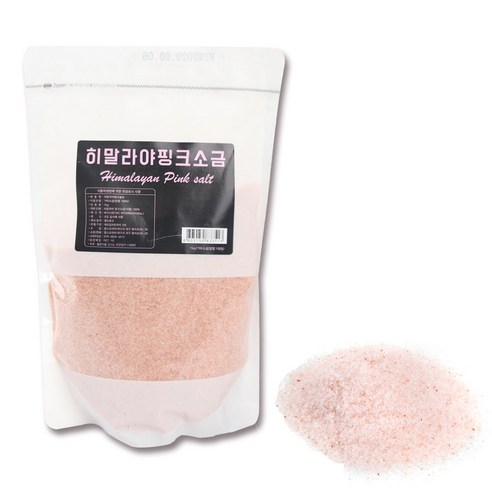 히말라야 핑크솔트 핑크소금 얇은입자 그레뉼, 1kg, 2개
