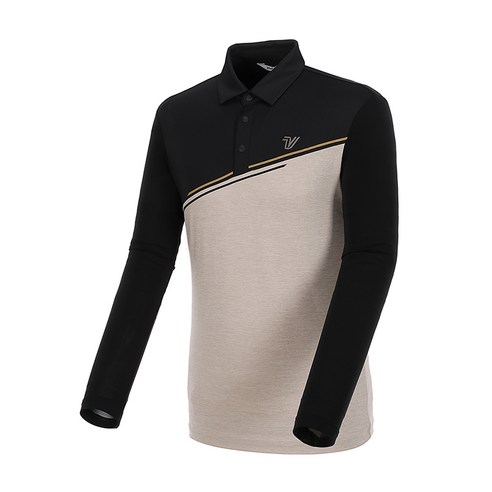 볼빅 남성용 골프 쿨링 배색 카라 긴팔 티셔츠 VMTSL301