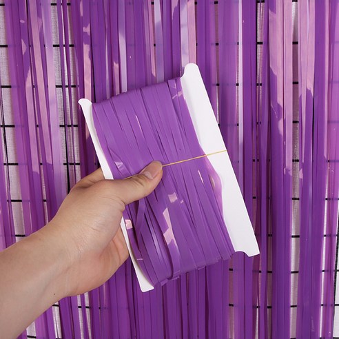 마켓에이 러버 마카롱컬러 파티커튼 1 x 3 m, 퍼플, 5개