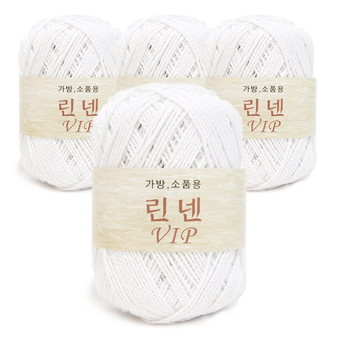 쎄비 린넨 VIP 뜨개실 4p, 1 흰색, 4개